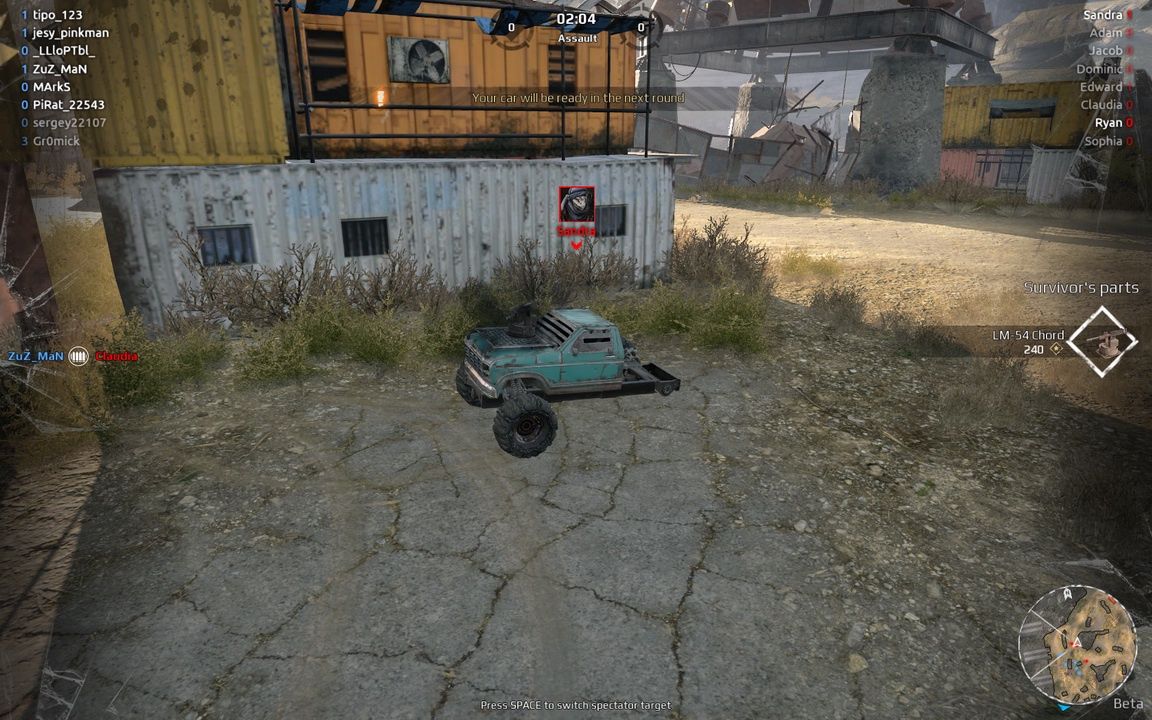 Crossout - wrak samochodu