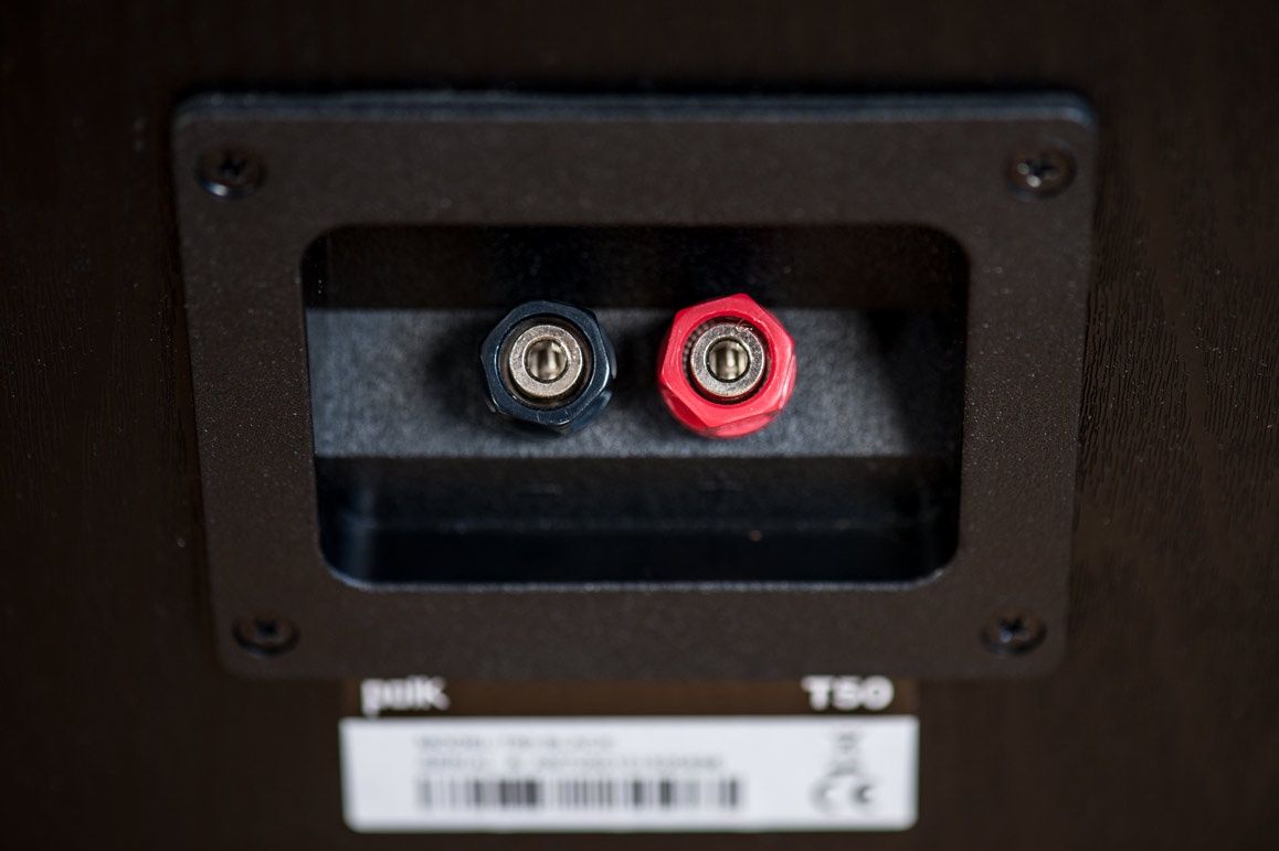 Polk Audio T50 gniazda głośników
