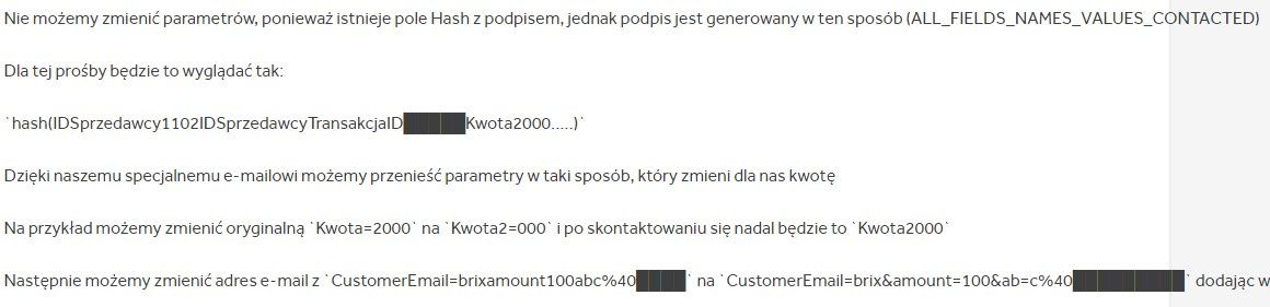 opis problemu raport HackerOne