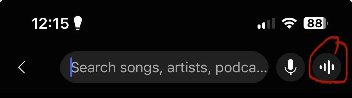 YouTube Music - opcja wyszukiwania muzyki