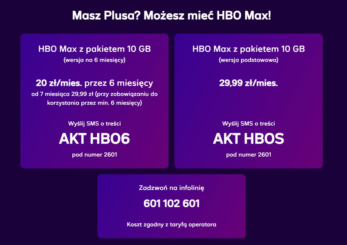 Promocja w Plusie: HBO Max