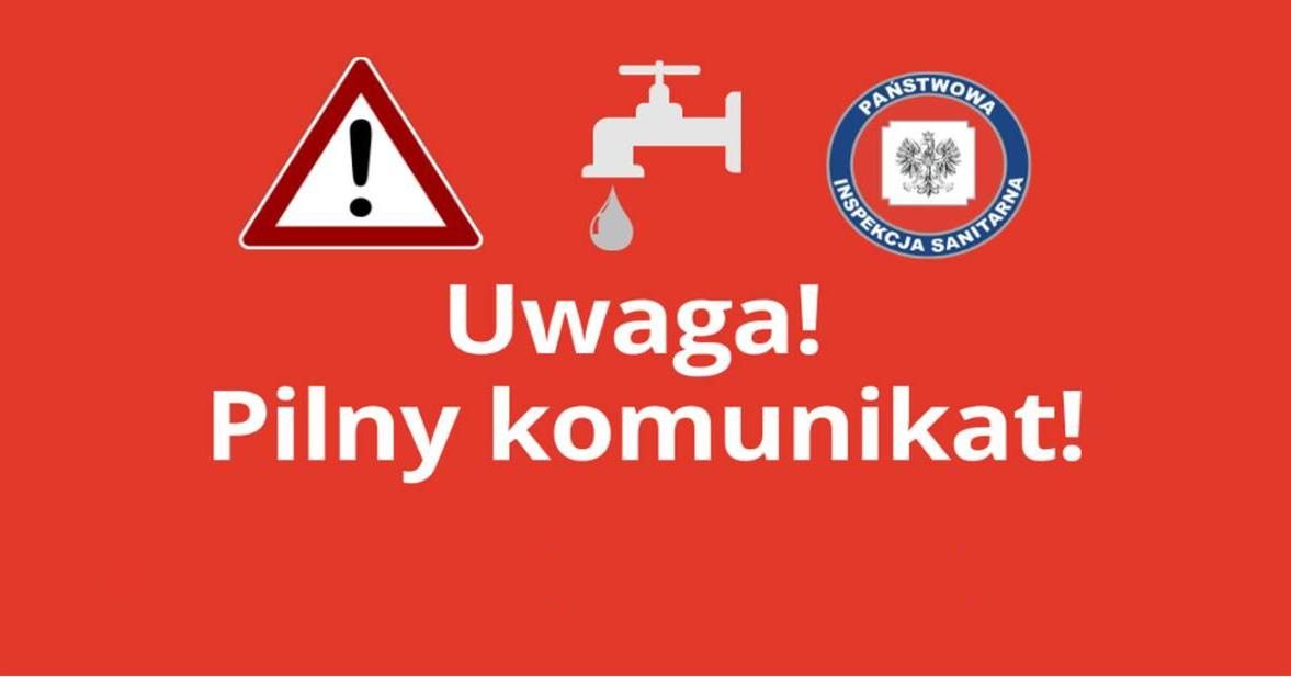 Woda nie nadaje się do spożycia