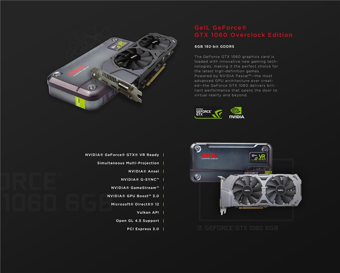 GeIL GeForce GTX 1060 6GB Overclock Edition