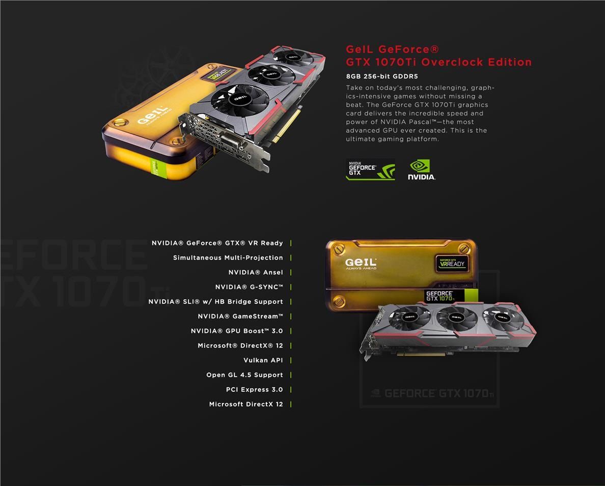 GeIL GeForce GTX 1070 Ti 8GB Overclock Edition