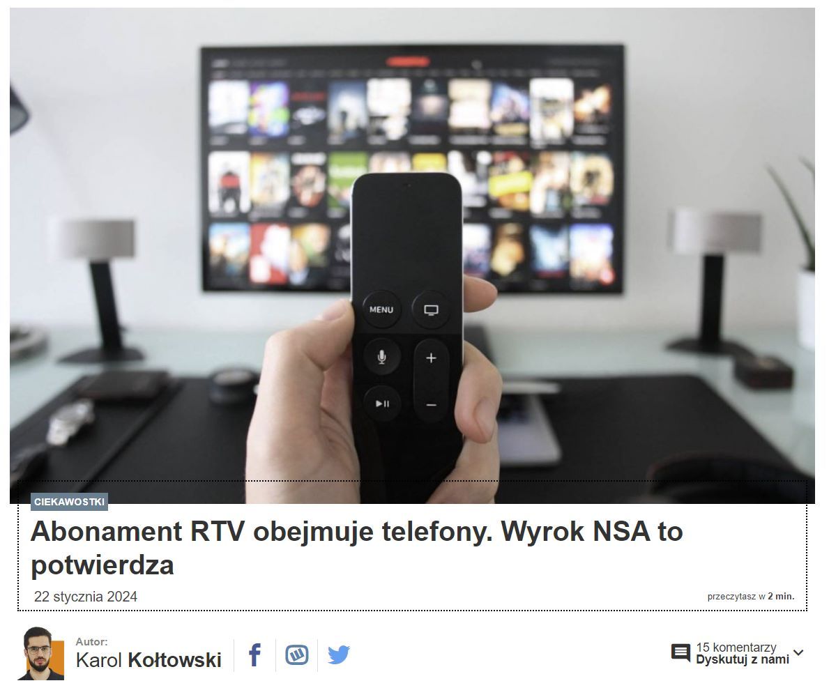 Abonament RTV