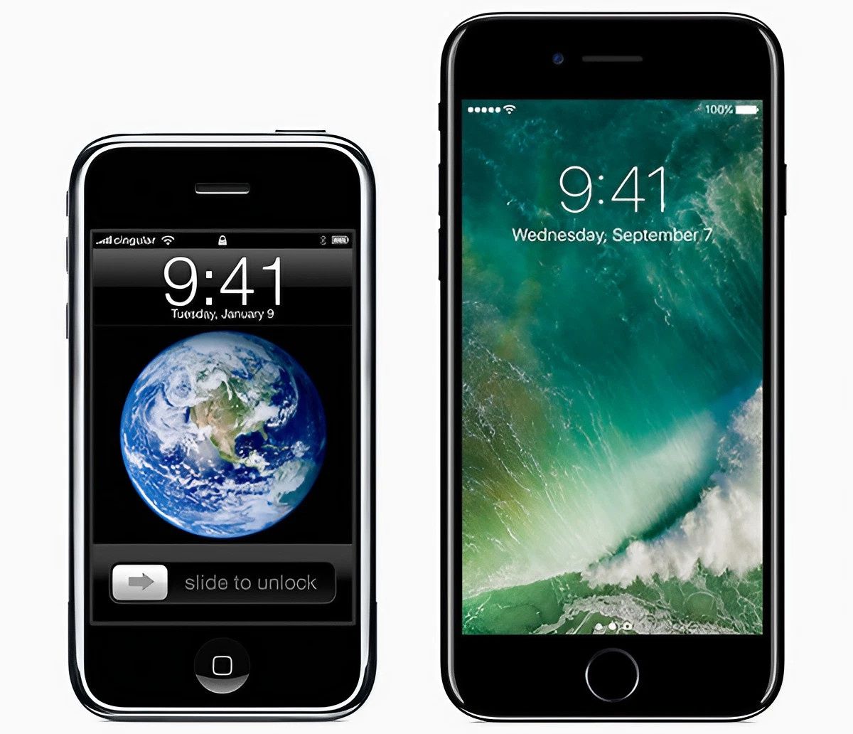 iPhone (2007) i iPhone 7 (2016)