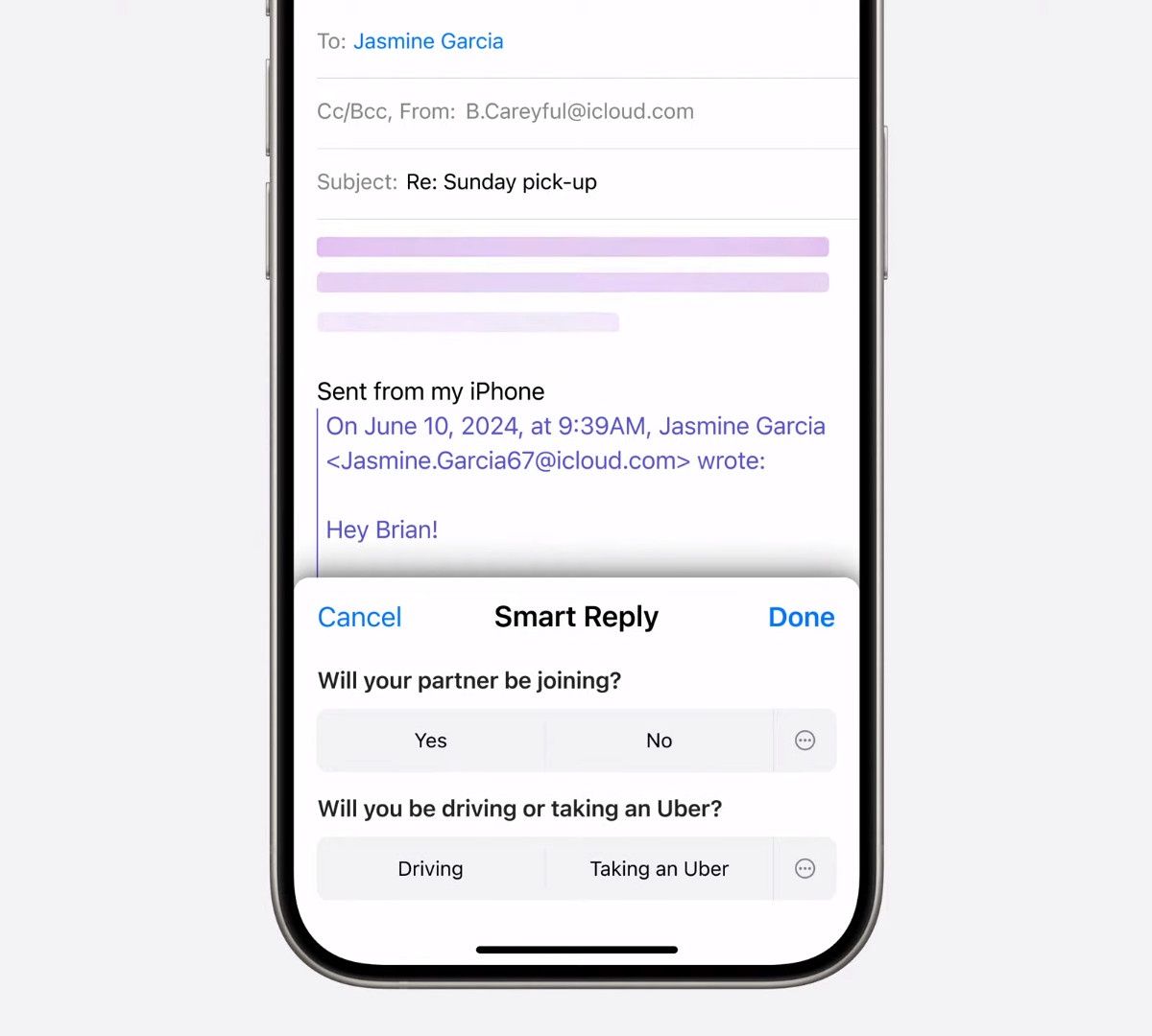 Smart Reply w iOS 18