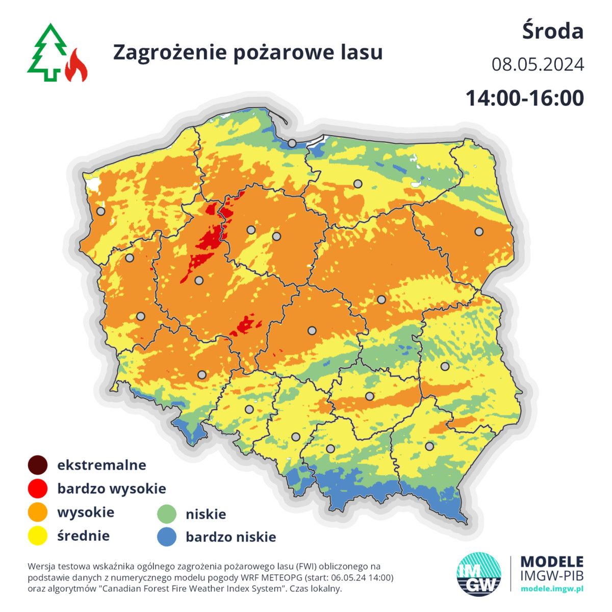 Pożar lasu w Budach Kraszewskich - zagrożenie pożarowe lasów!