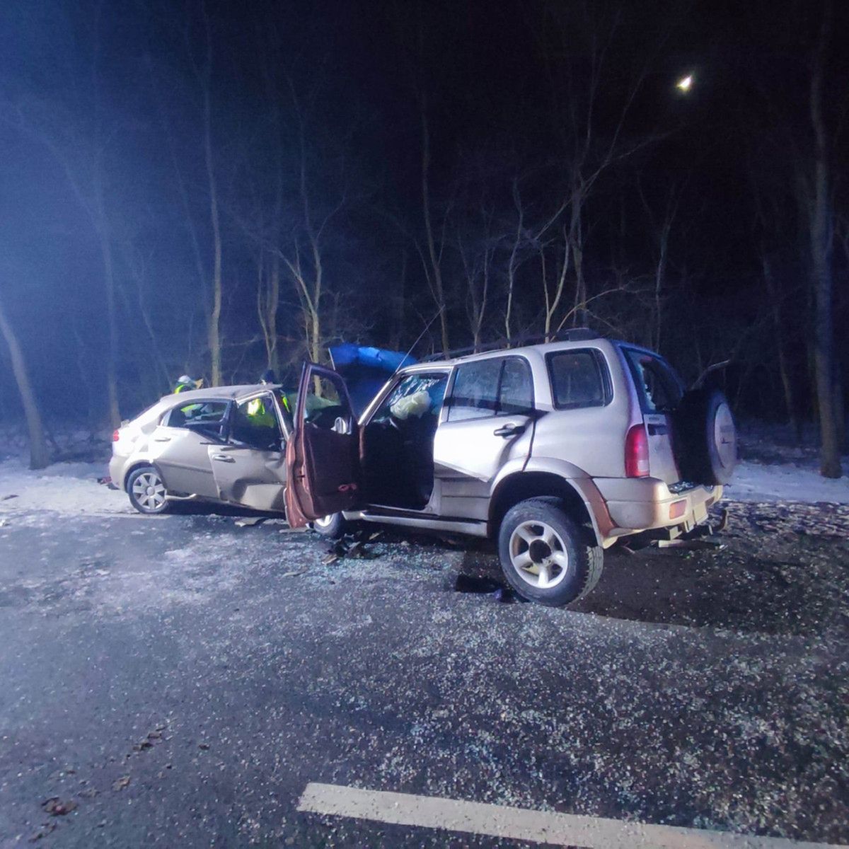Czołowe zderzenie w miejscowości Brody Duże [Zdjęcia]
