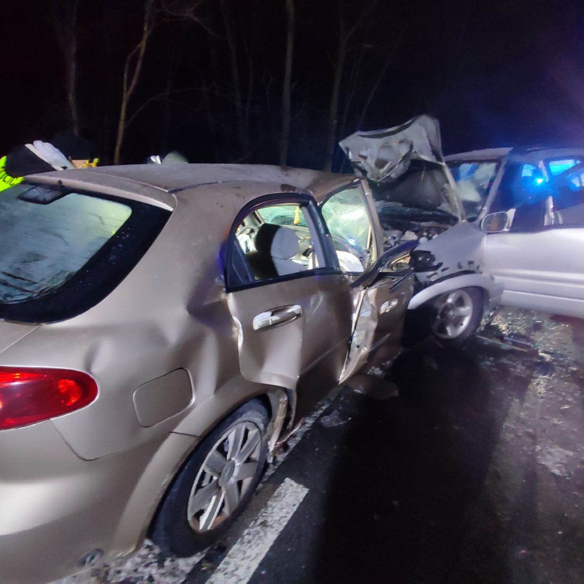 Czołowe zderzenie w miejscowości Brody Duże [Zdjęcia]