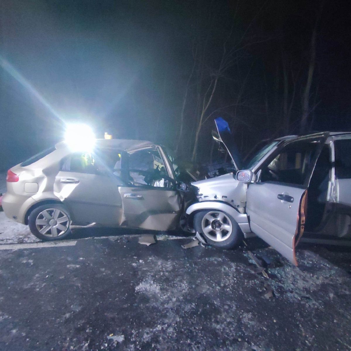 Czołowe zderzenie w miejscowości Brody Duże [Zdjęcia]