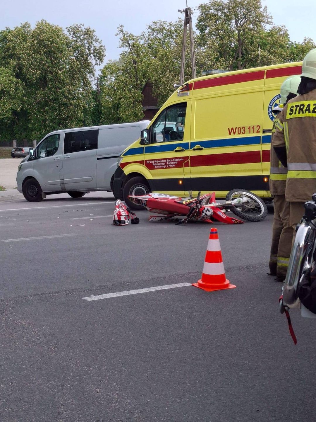 Wypadek z udziałem motocyklisty 