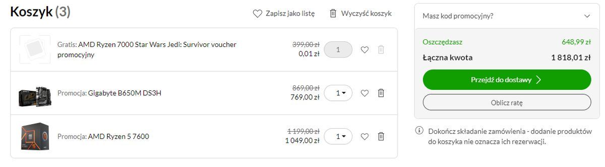 AMD Ryzen 7000 - promocja x-kom