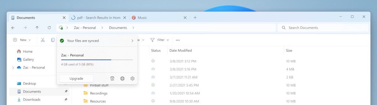 Windows 11 Eksplorator plików OneDrive