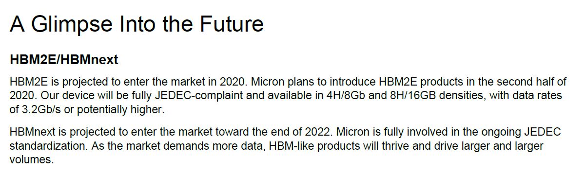Micron - zapowiedź pamięci HBMnext