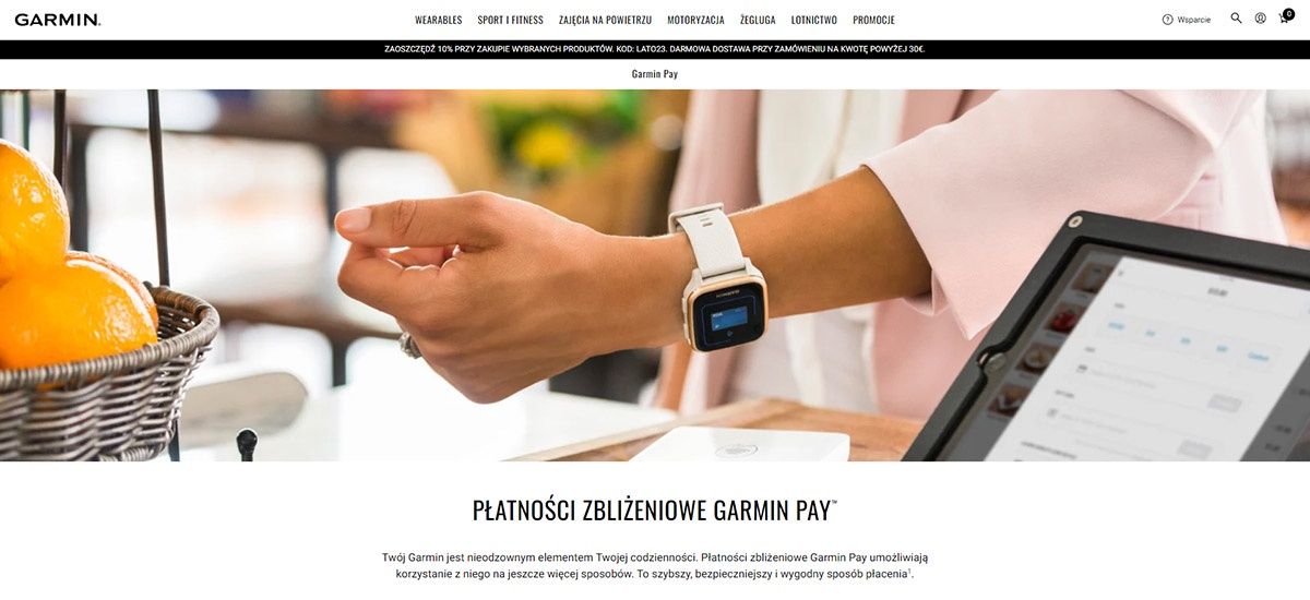 jak płacić zegarkiem garmin