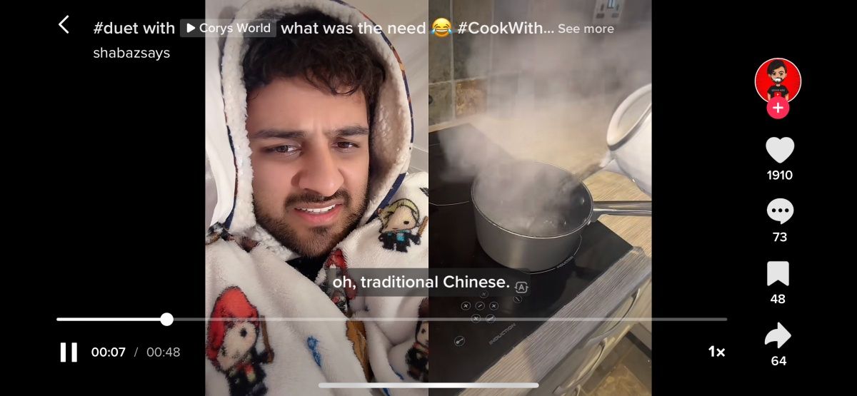 TikTok tryb horyzontalny
