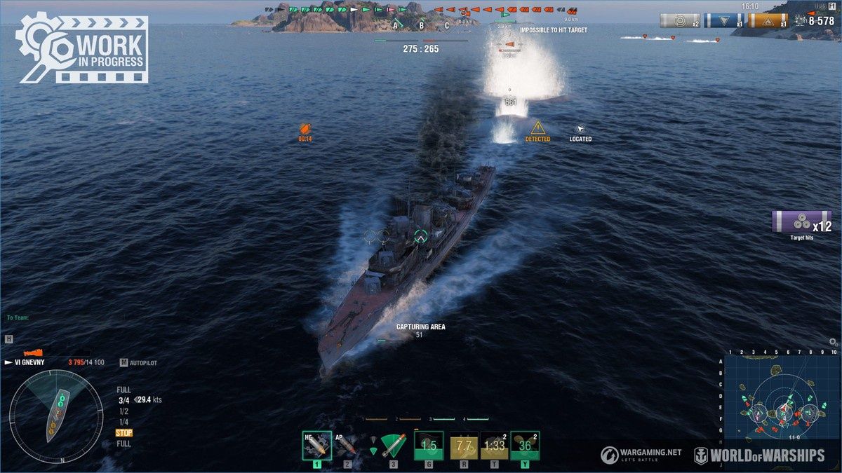 World of Warships - działanie sonaru