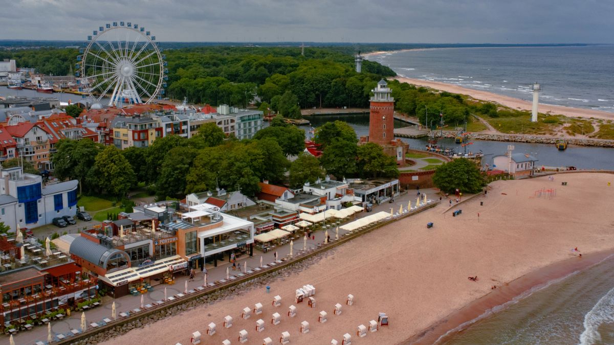 Koło widokowe w Kołobrzegu.