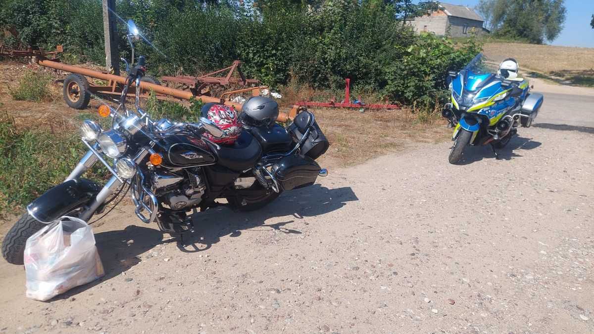 Zatrzymany motocyklista