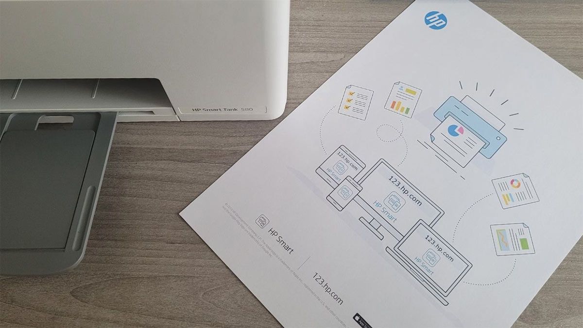 hp smart tank 580 wydruk testowy drukarki