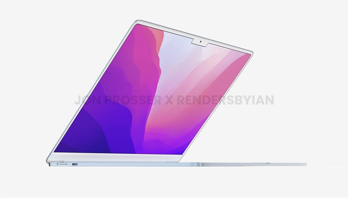 MacBook M2 z boku