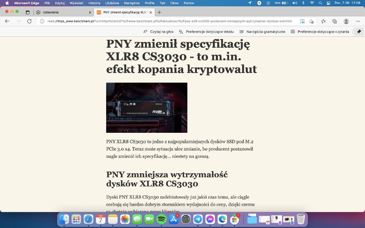 Microsoft Edge - Czytnik Immersyjny