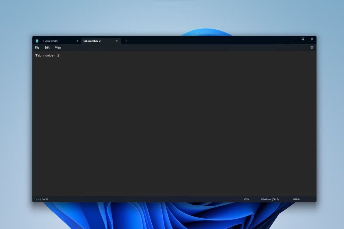 Windows 11 Notatnik karty