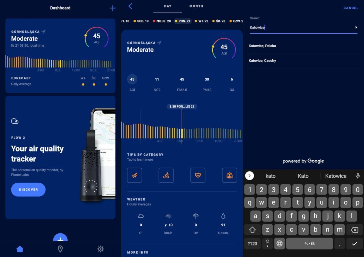 Plume screeny