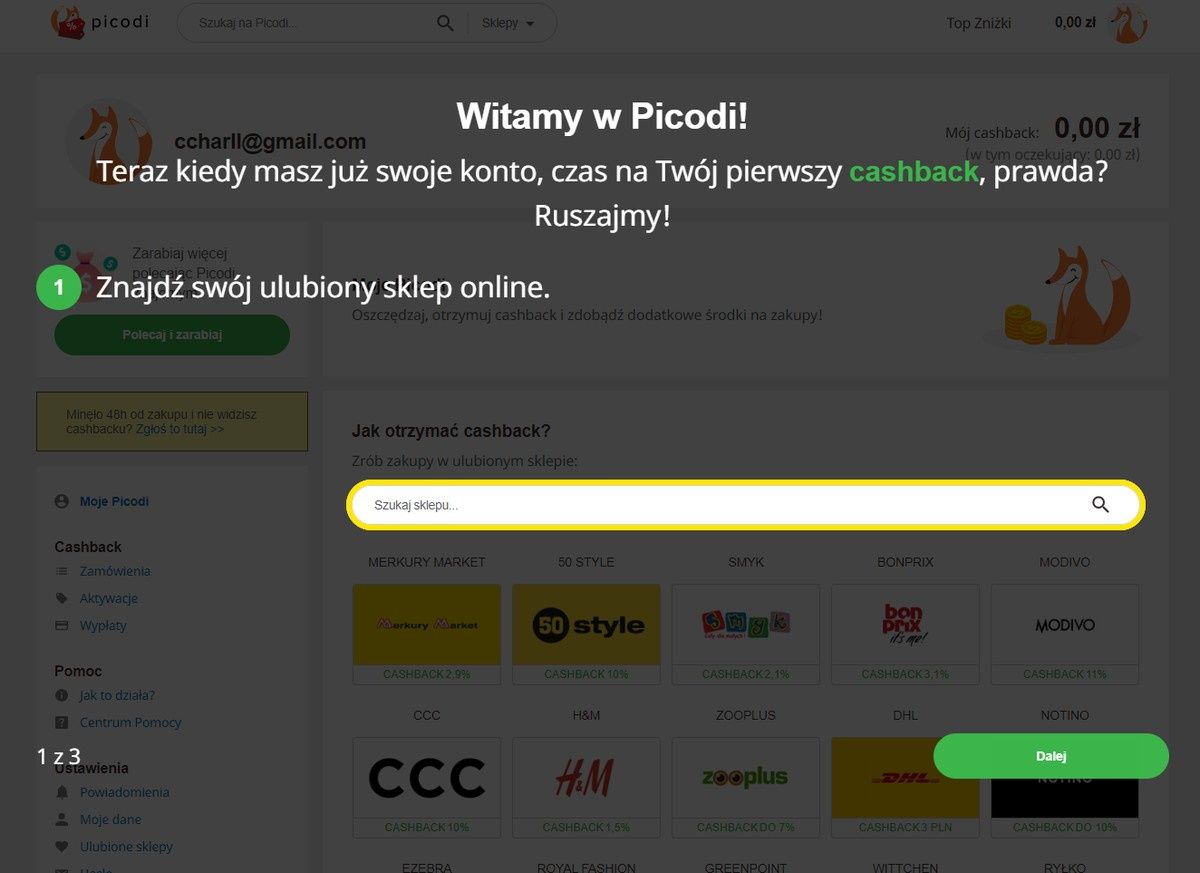 Picodi samouczek