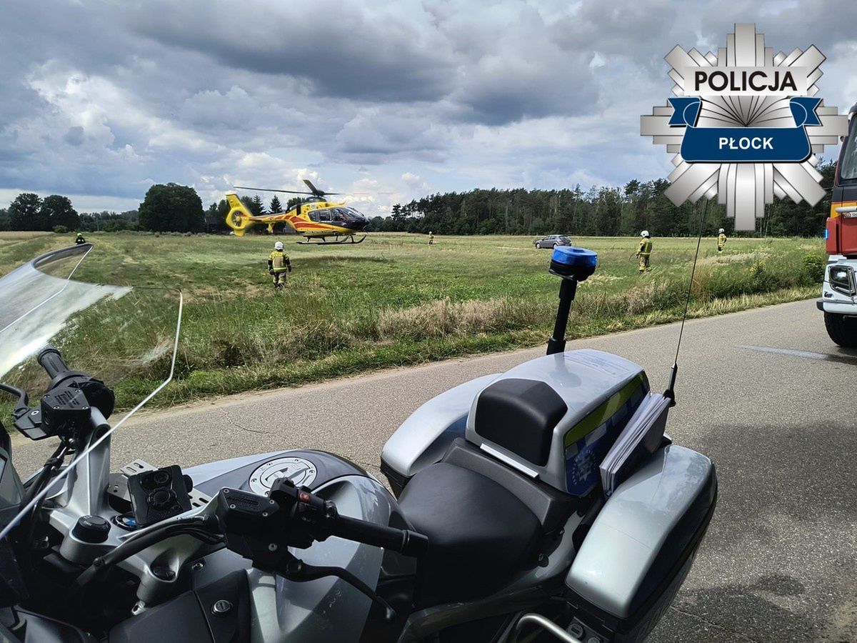 Groźny wypadek w powiecie płockim 