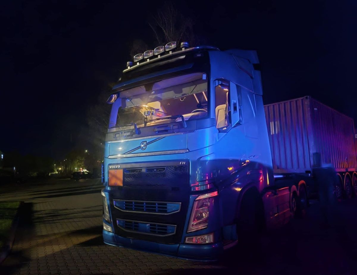 Zatrzymana ciężarówka 