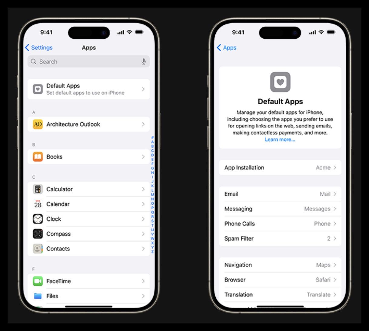 iOS - wybór domyślnych aplikacji