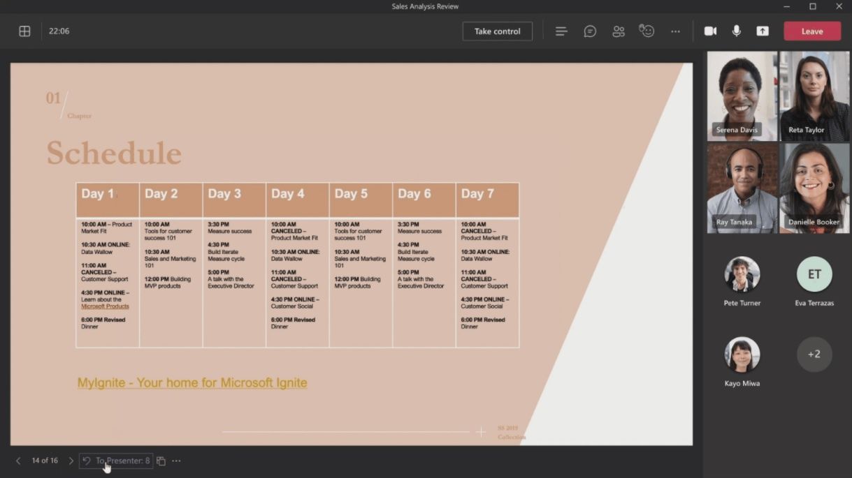 Microsoft Teams - PowerPoint Live. Prezentacja