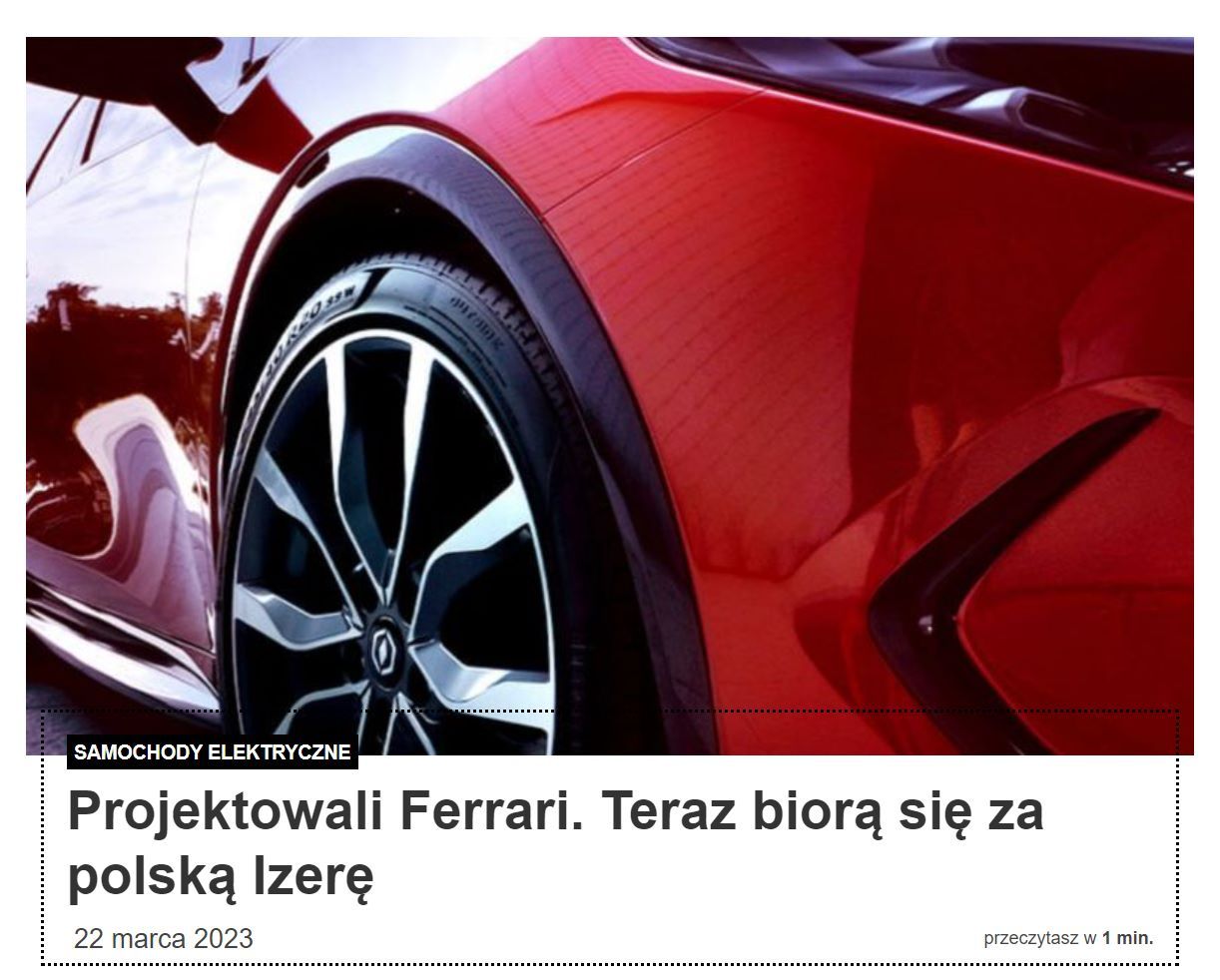 Pininfarina narysuje Izerę