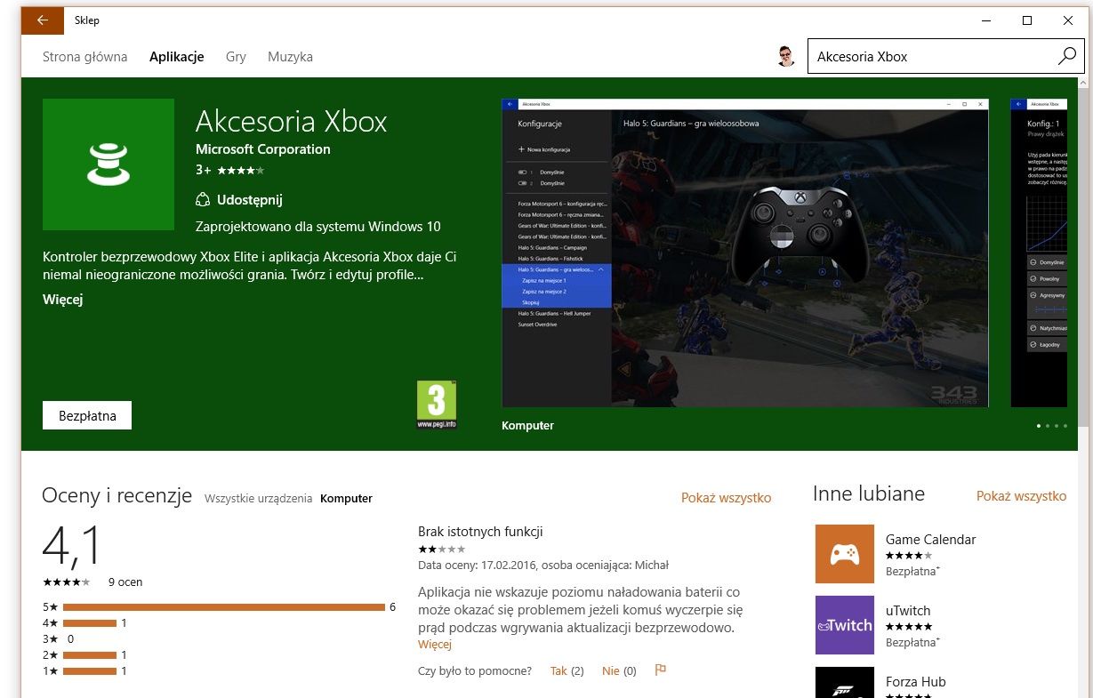 Xbox Elite - aplikacja Akcesoria Xbox w sklepie Windows 10