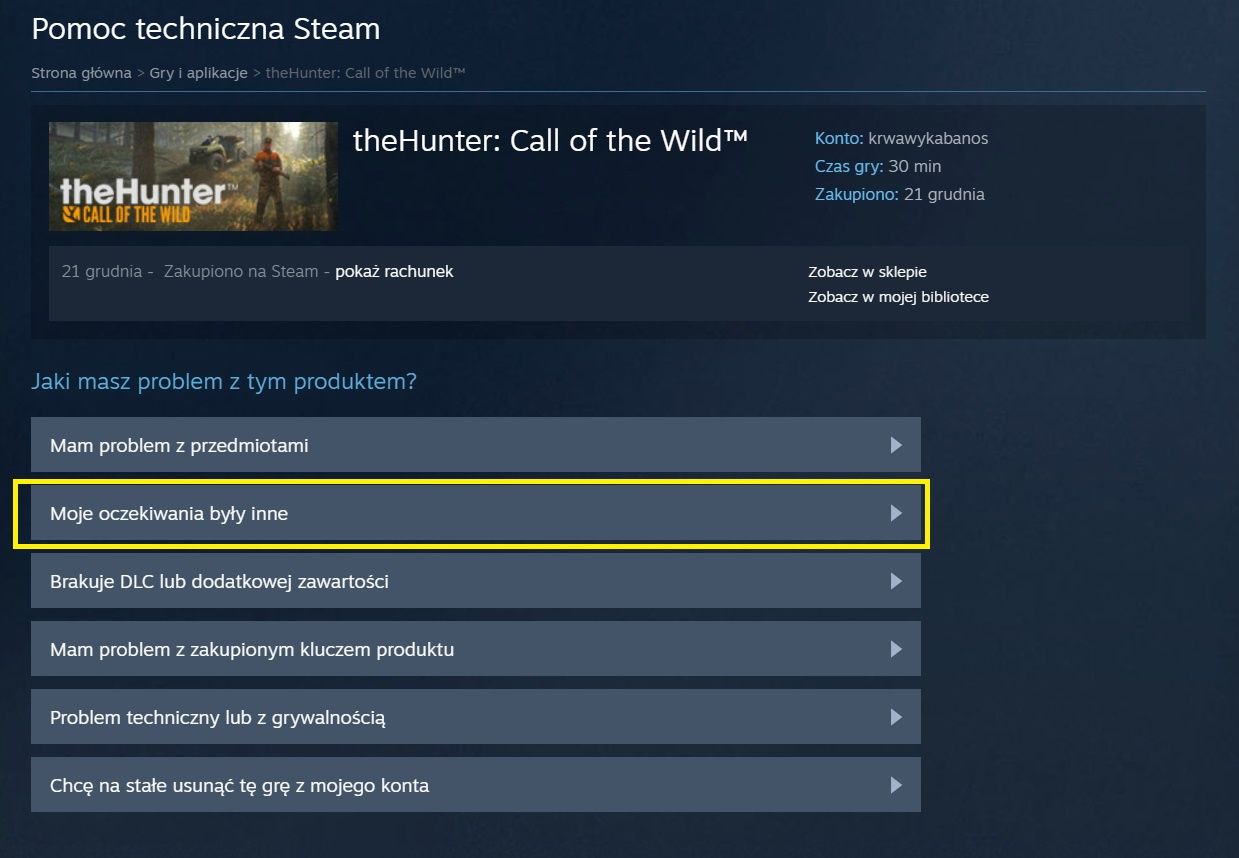 Jak zwrócić grę na Steam? 4