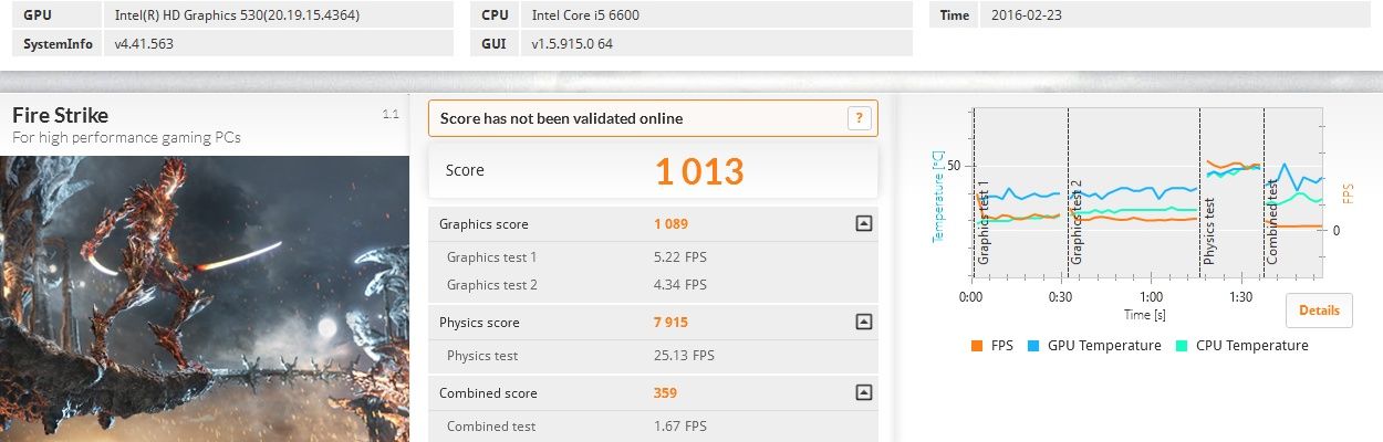 MSI Z170A Tomahawk - 3DMark Fire Strike