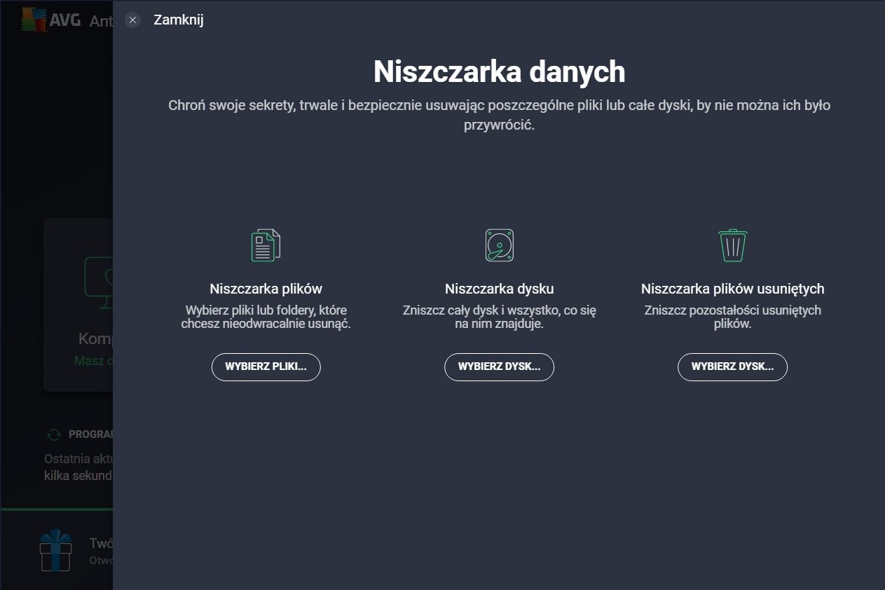 avg niszczarka