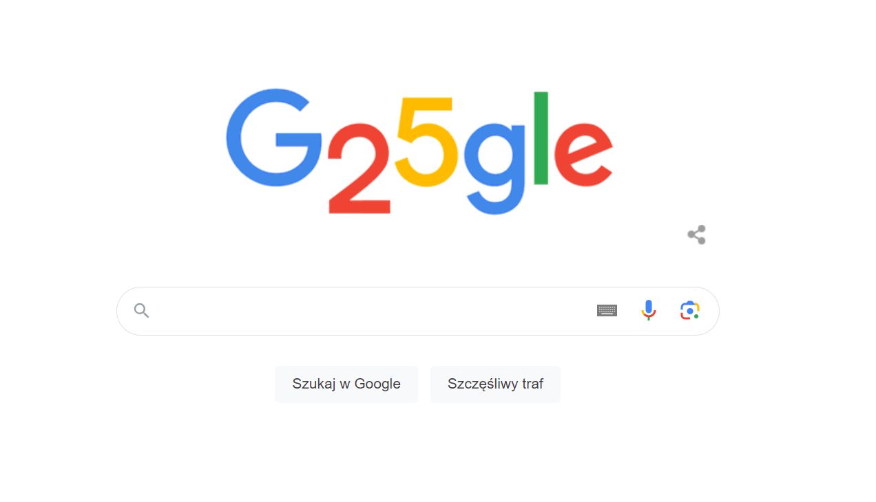 Google ma 25 lat - doodle