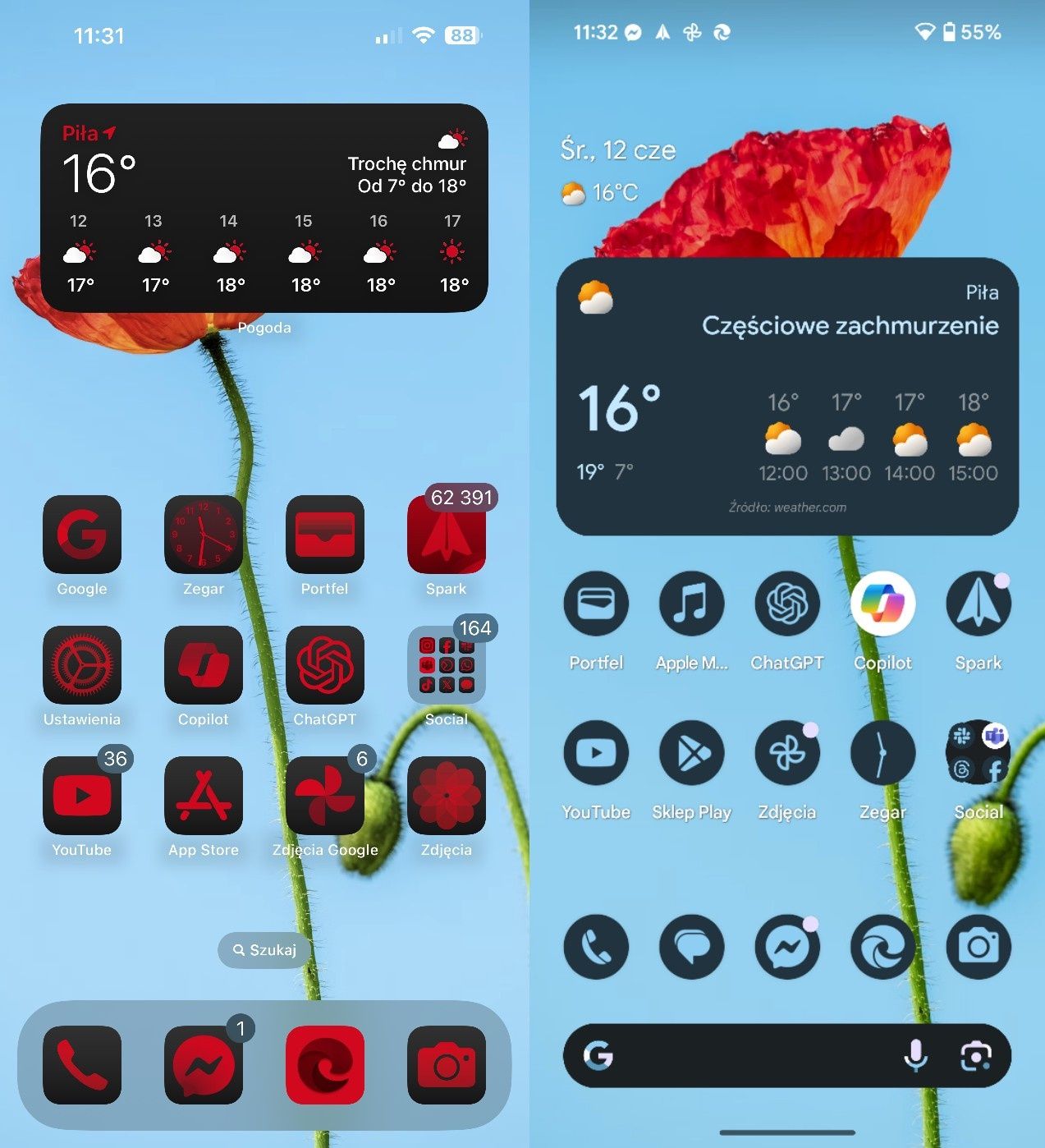 iOS 18 kontra Android 14