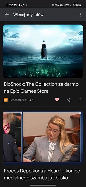 Google Discover własne preferencje