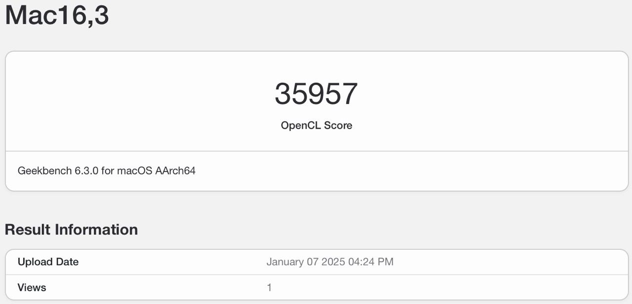 iMac Geekbench opencl