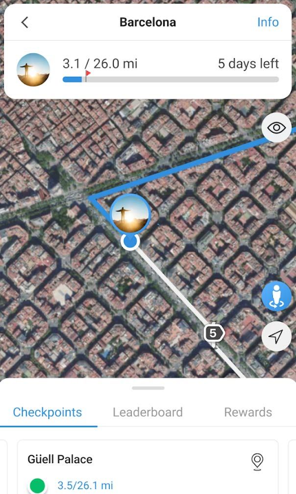 Pacer Pedometer mapa