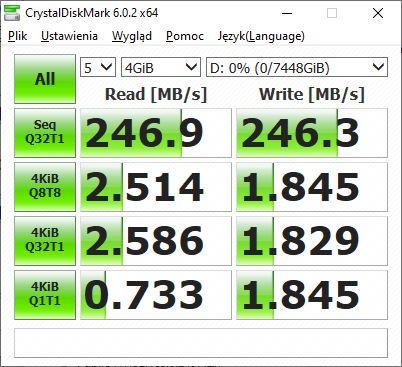 Synology HAT5300-8T test crystaldiskmark