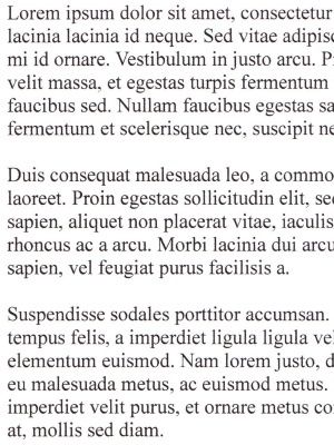 wydruk tekst standard