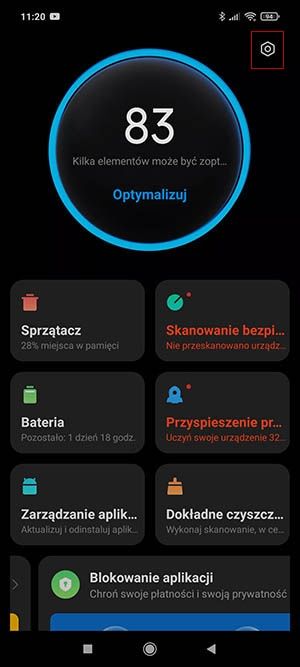centrum sterowania xiaomi 1