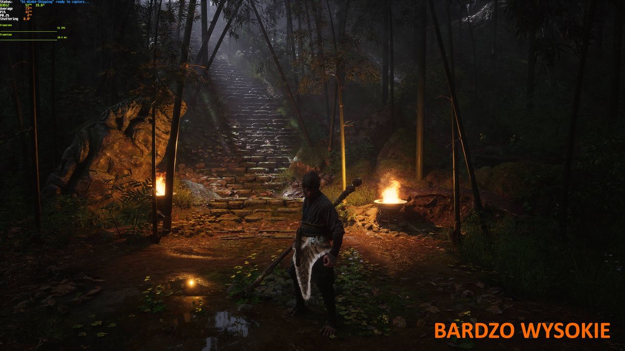 Black Myth Wukong - porównanie 4 - ustawienia bardzo wysokie