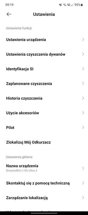 Xiaomi Home aplikacja na telefon  do robota odkurzacza