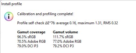 HP X27QC - pomiar pokrycia gamutów barw